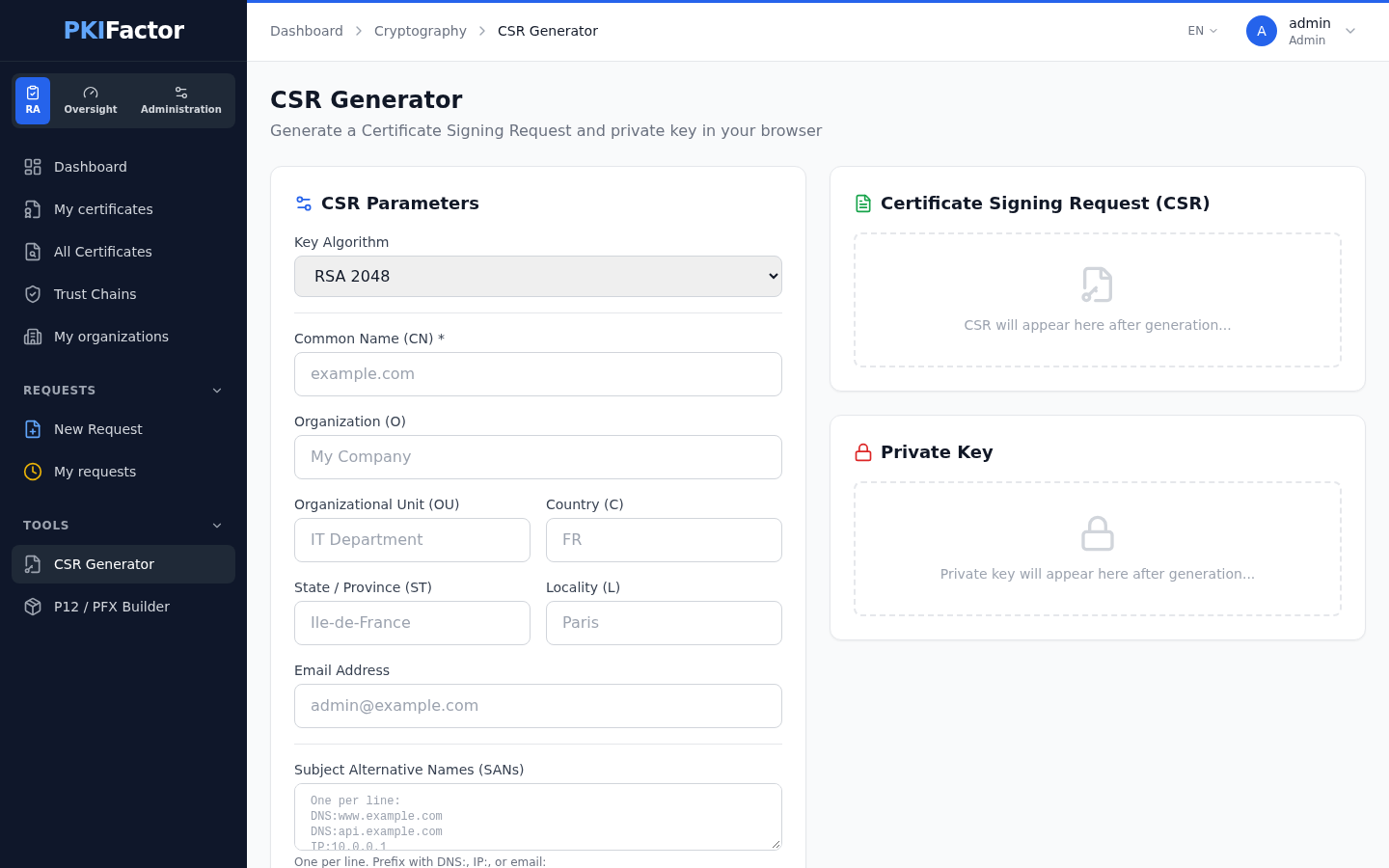 CSR Generator