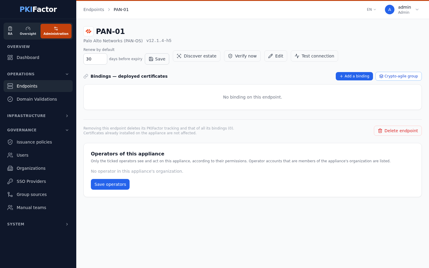 The firewall in PKIFactor